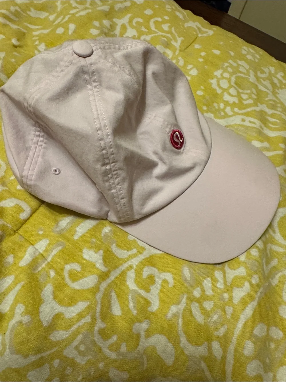 lululemon athletica light pink baseball cap with pink logo